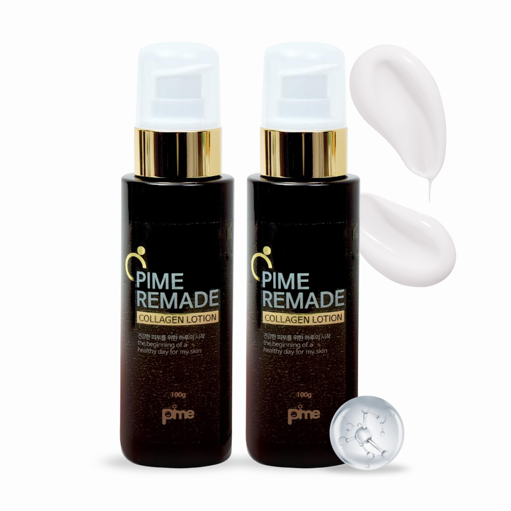 PIME Korean Collagen Face Lotion 100ml x2 | Rejuvenates, Hydrates & Firms Aging Skin with Collagen