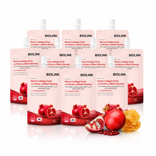 Marine Collagen Drink with Black Ginseng Honey and Hyaluronic Acid for Immune Support