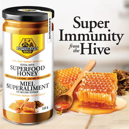 Organic Superfood Honey with Ginseng 330g – Boost Immunity & Digestive Support