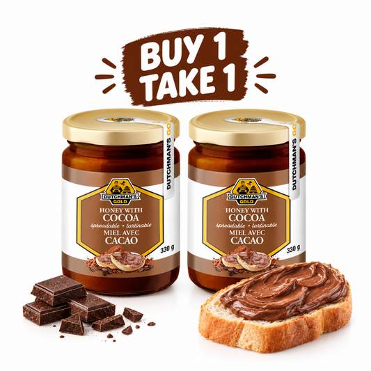 Chocolate Honey Spread Buy 1 Take 1, Rich Creamy Cacao Honey, 330g x2