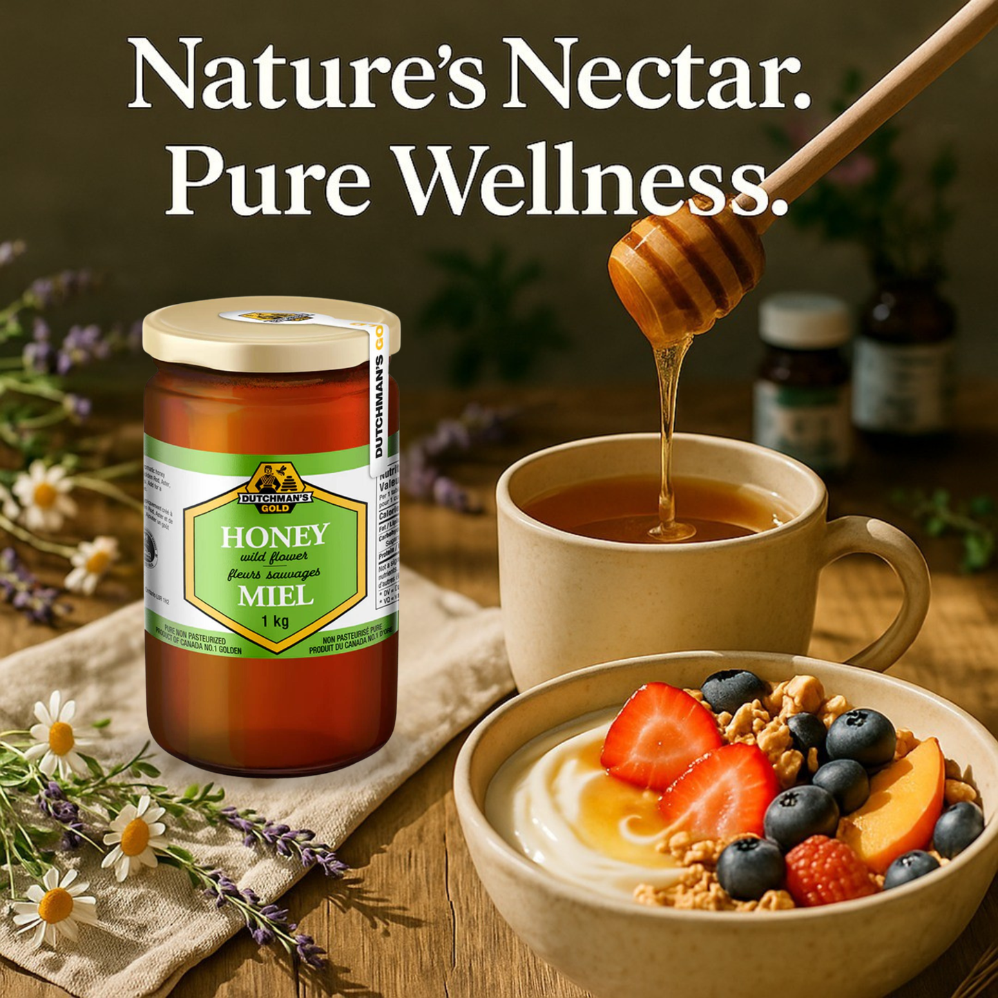 Wildflower Honey 150g x2 – 100% Pure & Unpasteurized Floral Honey
