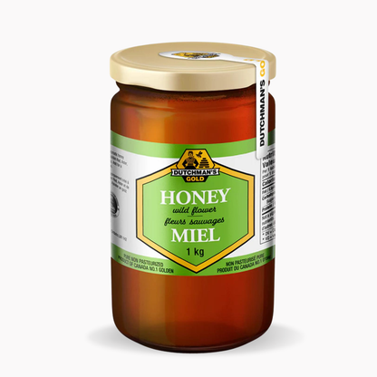 Dutchman’s Gold Wildflower Honey, 1kg, 100% Pure Organic Honey & No Additives
