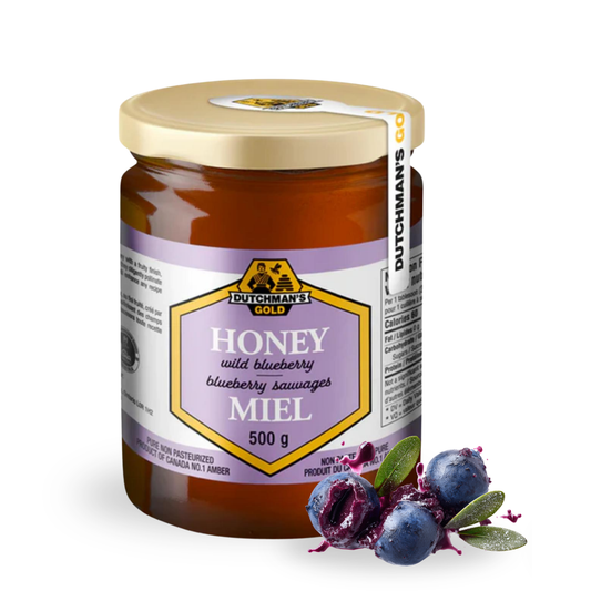 Dutchman’s Gold Blueberry Honey, 500g, Natural Sweetener & No Additives