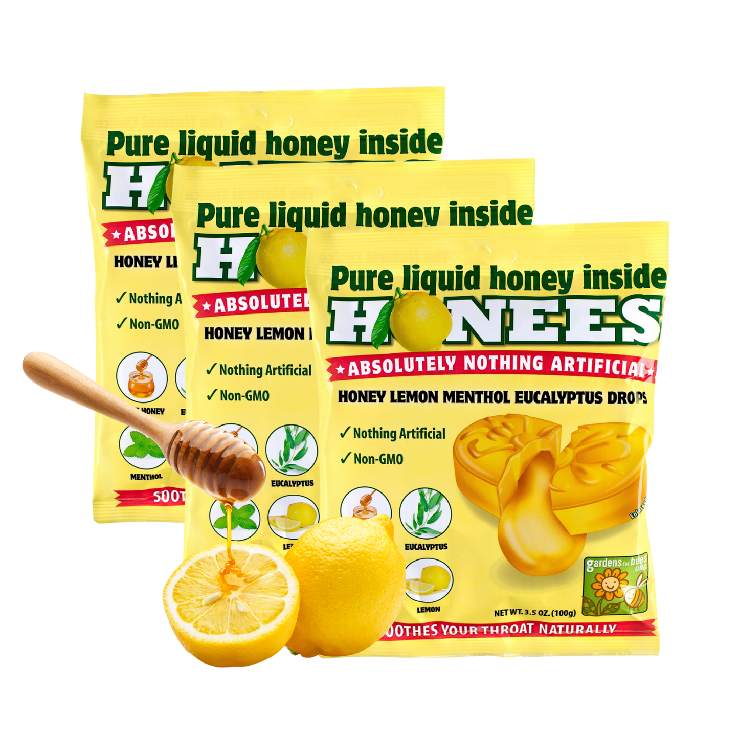 Honees Lemon Menthol Candies – Soothing Throat & Cough Relief