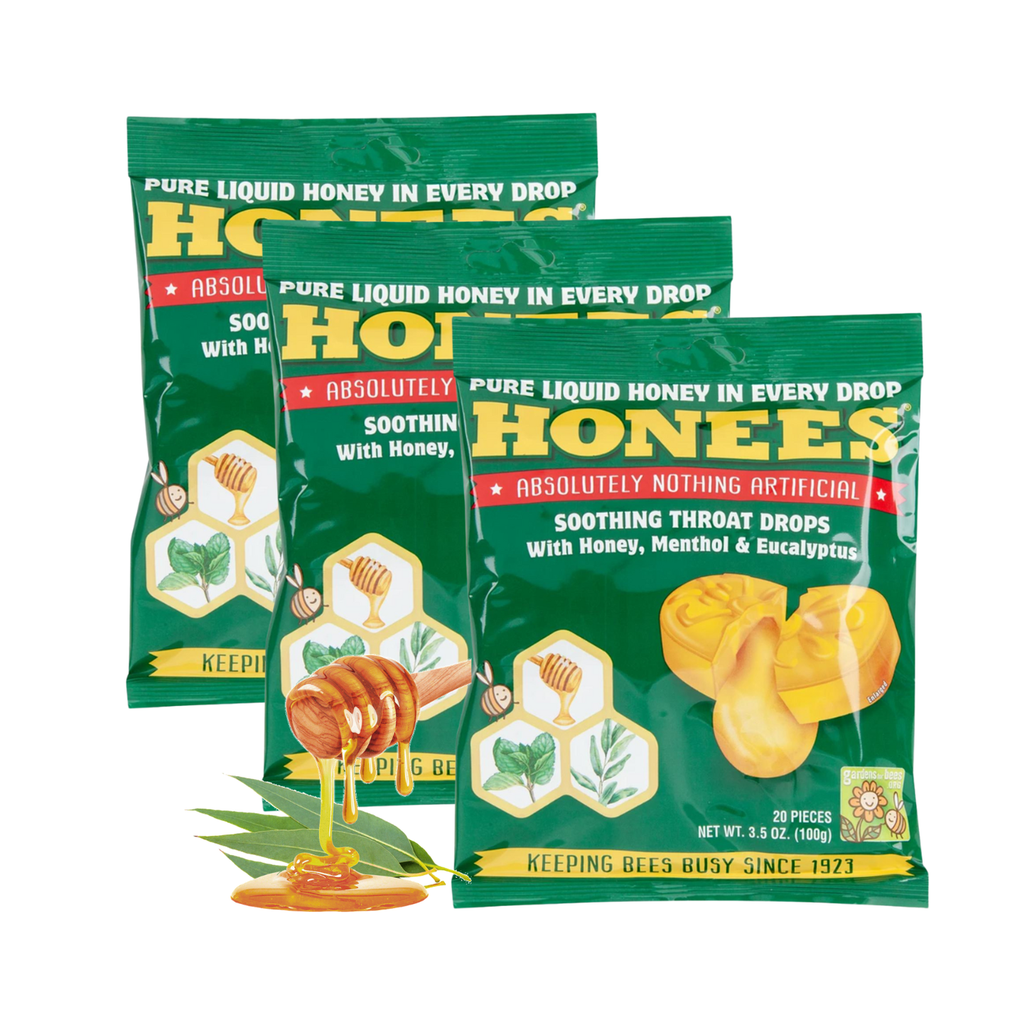 Honees Menthol Eucalyptus Candies  – Soothing Throat & Cough Relief