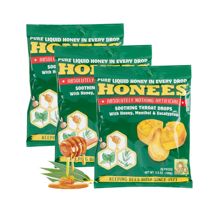 Honees Menthol Eucalyptus Candies  – Soothing Throat & Cough Relief