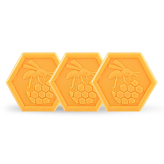 Organic Beeswax & Honey Soap 100g x3 – Natural Handcrafted Moisturizing Face & Body Soap for Sensitive Skin