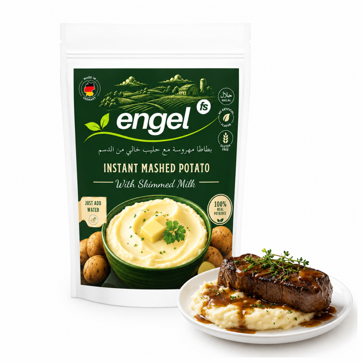 Premium Instant Mashed Potato Powder with Skimmed Milk – Creamy, Quick & Easy 500g