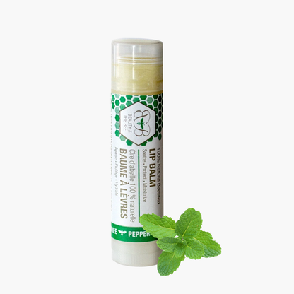 Organic Lip Balm Beeswax Peppermint Hydrating Lip Treatment