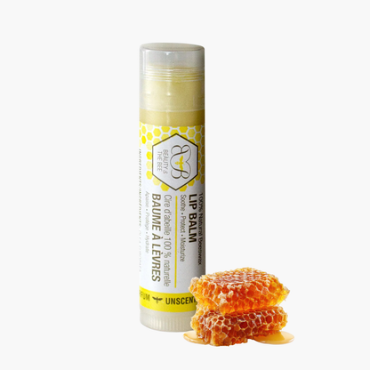 Organic Lip Balm Beeswax Unscented Hydrating Lip Treatment