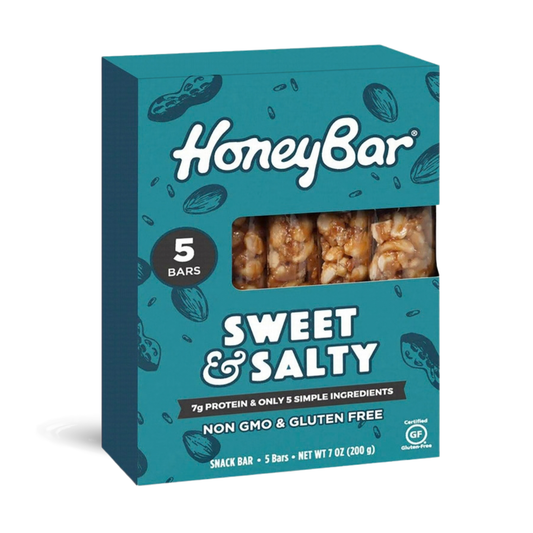 HoneyBar Sweet & Salty Snack Bars - Gluten-Free & Non-GMO, 40g x 5