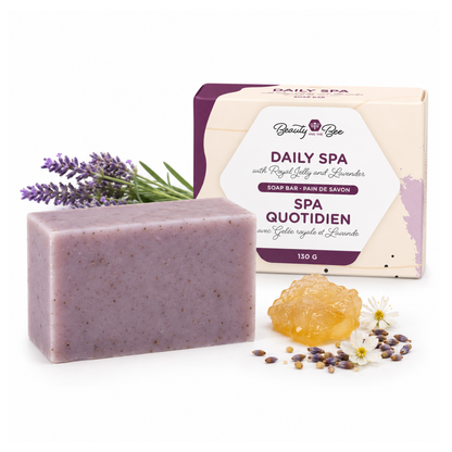 Dutchman's Gold Organic Lavender Soap Bar 110g with Honey & Propolis – Hydrating Daily Body Cleanser, Antibacterial