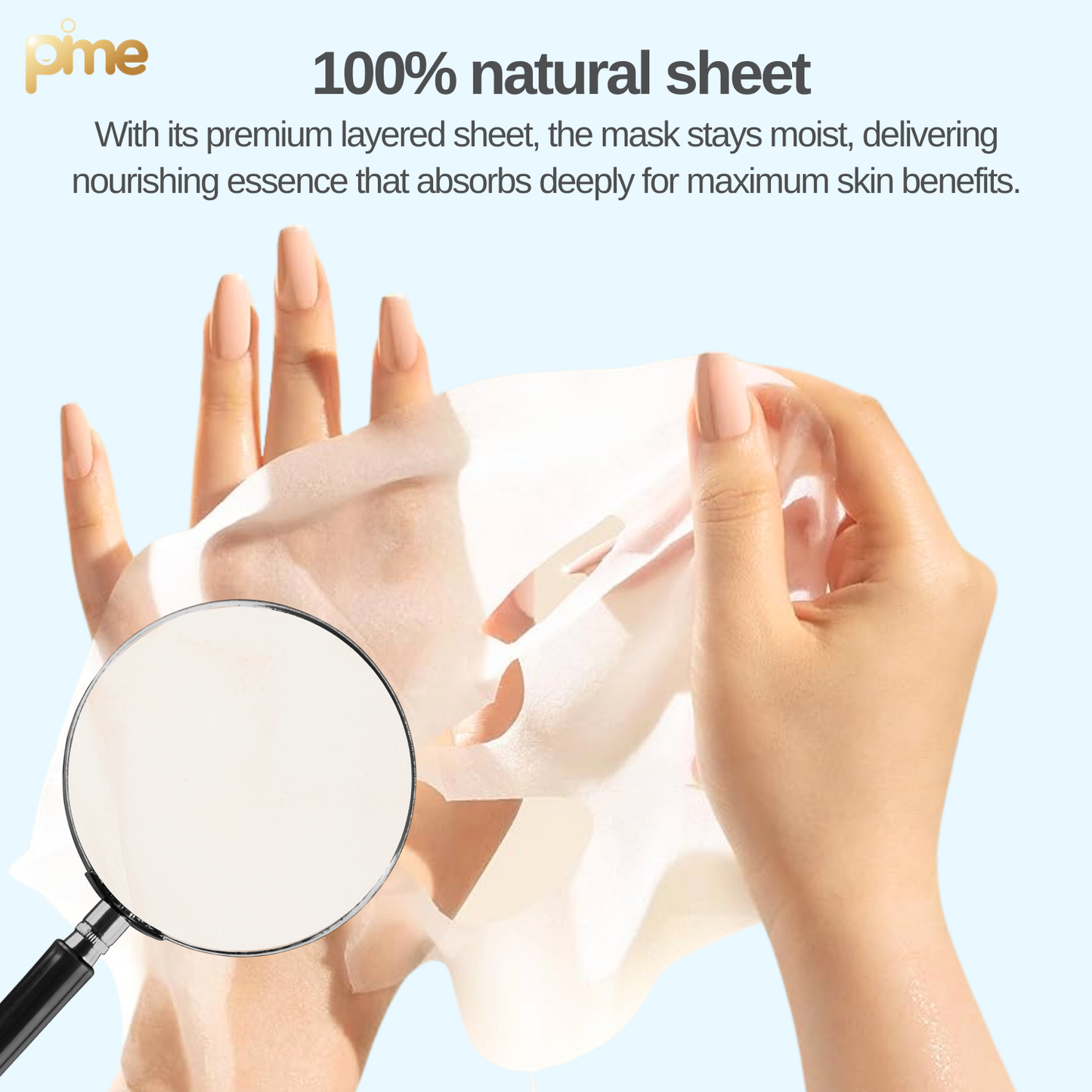PIME Aqua Soothing Mask 10 Pack x2 – 20 Sheets Vitamin B5 Hydrating Sheet Mask, Acne-Prone & Redness Relief, Moisturizing For Dry Tired Skin, Deep Hydration, Korean Skincare