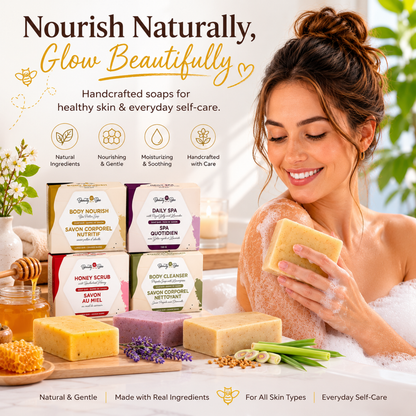 Dutchman's Gold Organic Lavender Soap Bar 110g with Honey & Propolis – Hydrating Daily Body Cleanser, Antibacterial