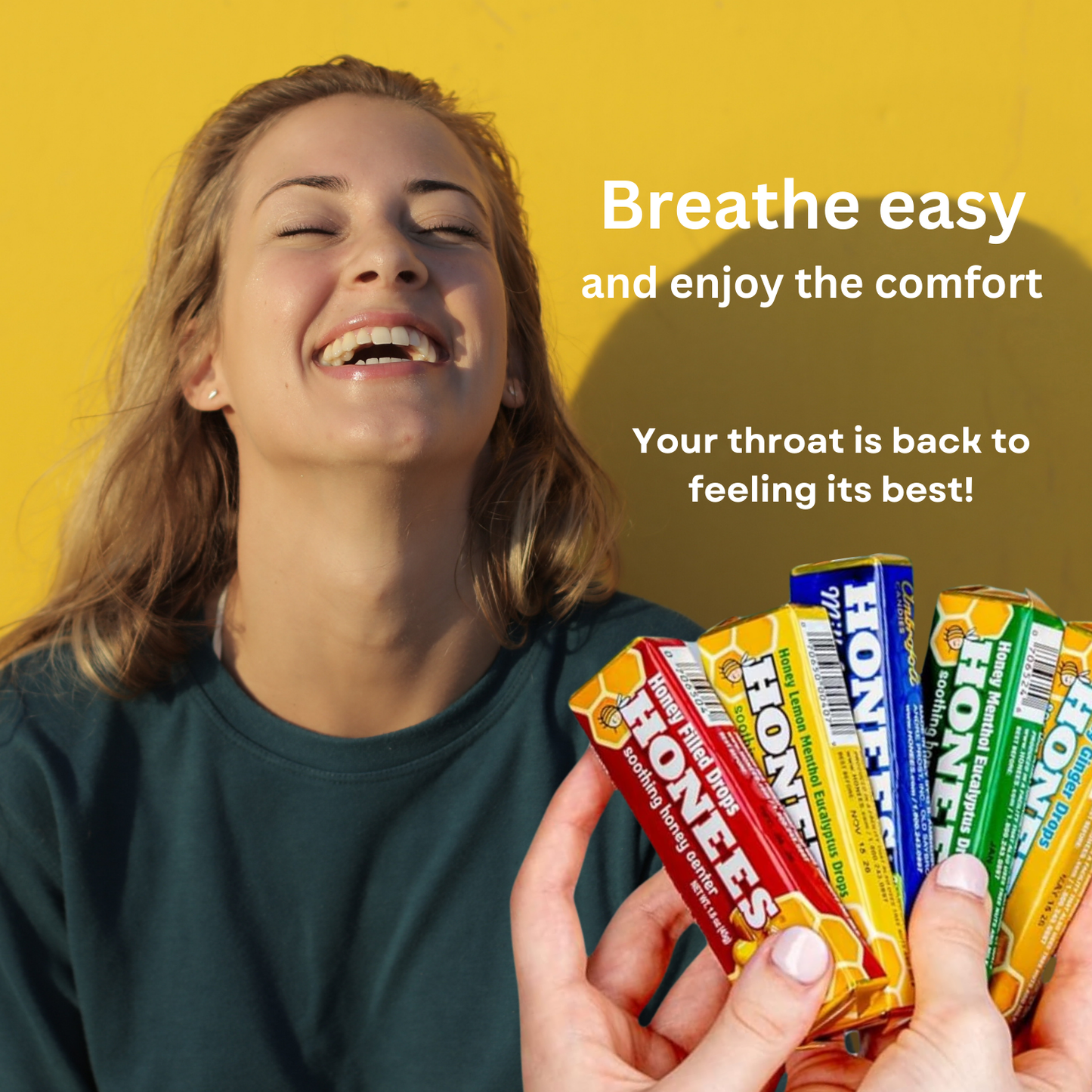 Honees Lemon Menthol Eucalyptus Candy Bars – Soothing Throat & Cough Relief