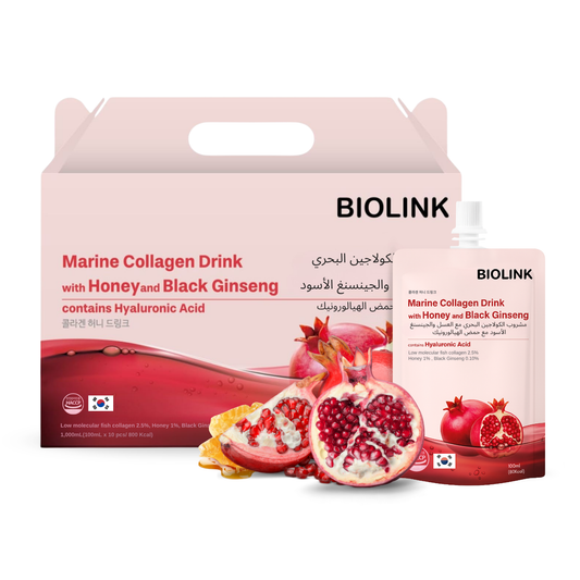 Marine Collagen Drink with Black Ginseng Honey and Hyaluronic Acid for Immune Support