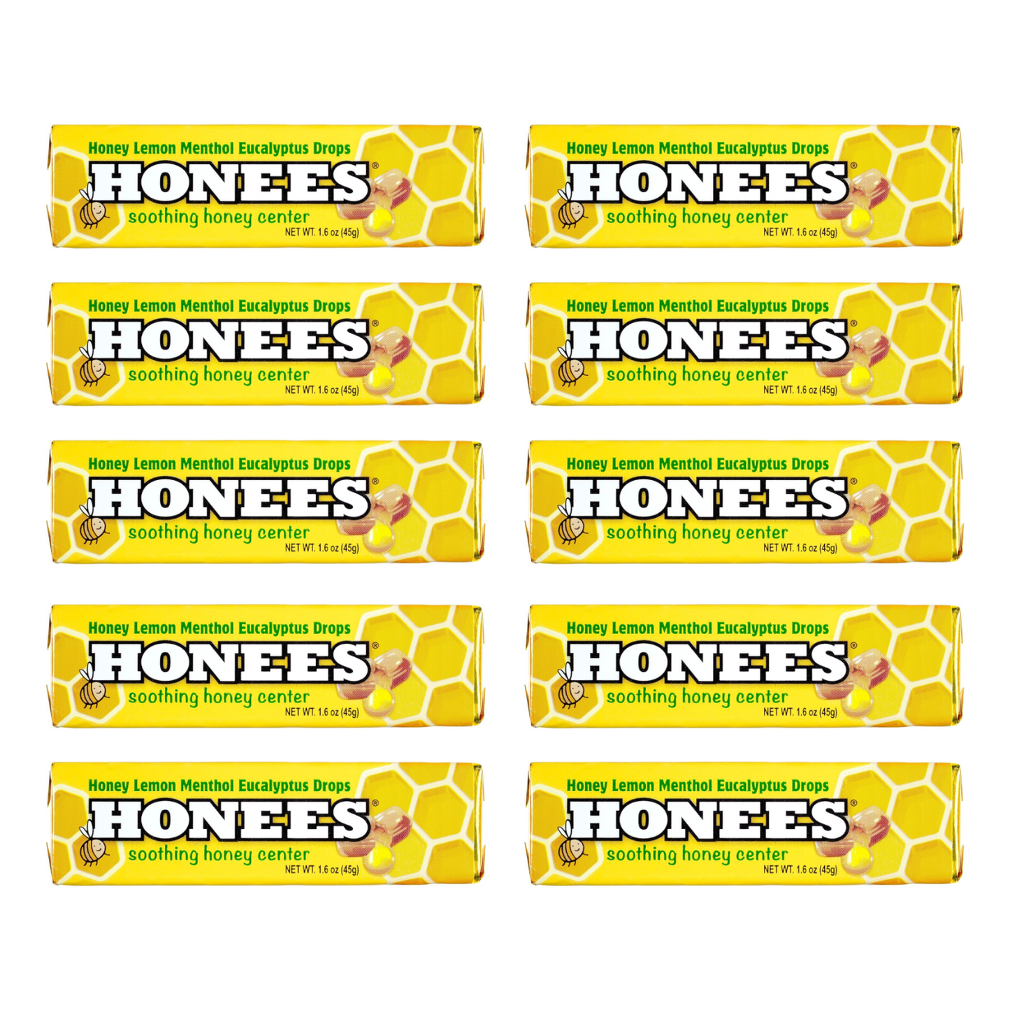 Honees Lemon Menthol Eucalyptus Candy Bars – Soothing Throat & Cough Relief