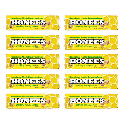 Honees Lemon Menthol Eucalyptus Candy Bars – Soothing Throat & Cough Relief