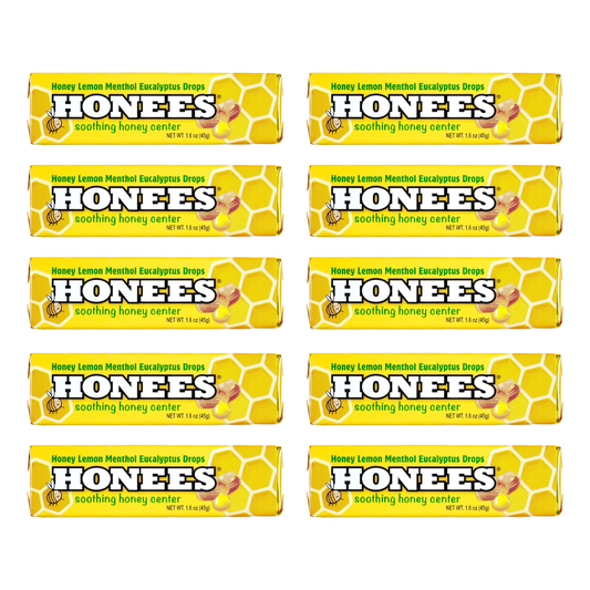 Honees Lemon Menthol Eucalyptus Candy Bars – Soothing Throat & Cough Relief