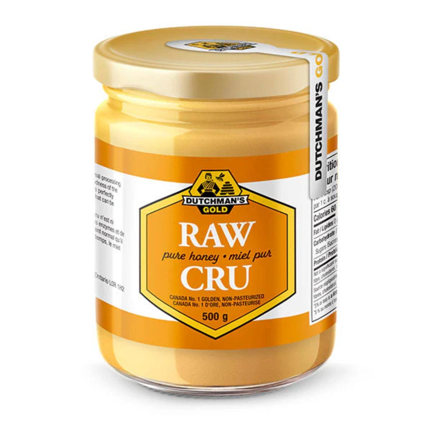 Dutchman's Gold Raw Honey 500g - Unfiltered - Non-pasteurized