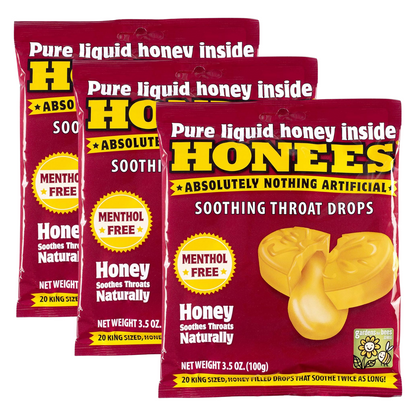 Honees Honey Soothing Drops Candies 3 x 100g