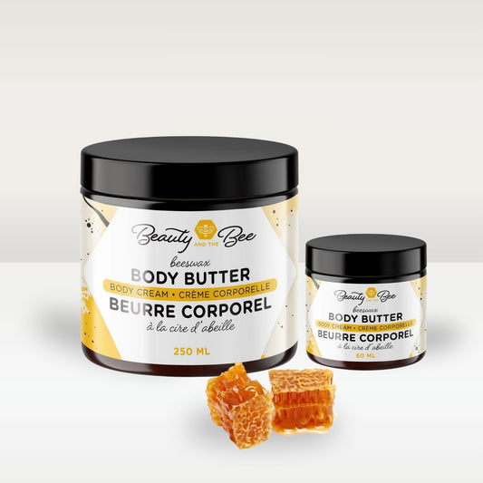 Nourishing Body Butter 250ml + FREE 60ml | Moisturizing Cream with Beeswax & Essential Oils for Dry to Very Dry Skin | Deep Hydration & Soothes Cracked Skin