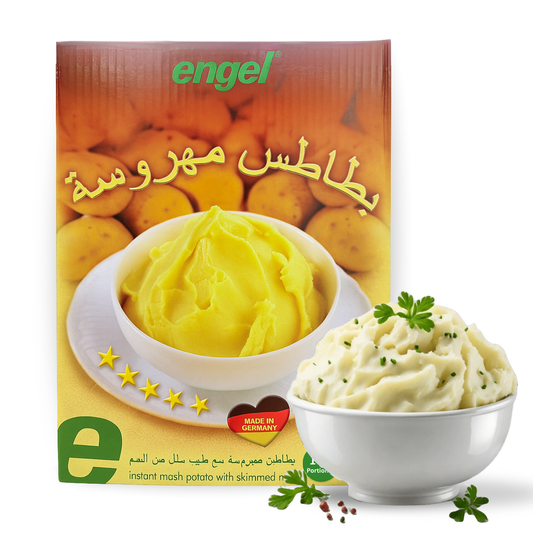 Engel Premium Mashed Potato with Skimmed Milk, 4kg | Creamy, Pure & Natural Potatoes, Halal, Vegetarian, Rich in Protein | Ready in Minutes, Side Dish & Emergency Food Supply