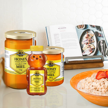 Dutchman’s Gold Summer Blossom Honey Bear 375g, 100% Pure Canadian Honey, Natural Sweetener